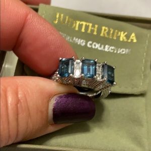 Judith Ripka Blue Topaz Ring